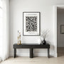 botanische silhouette poster im wohnzimmer moderne kontrast dekoration