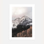 snowy mountain peak poster alpine landscape wall art