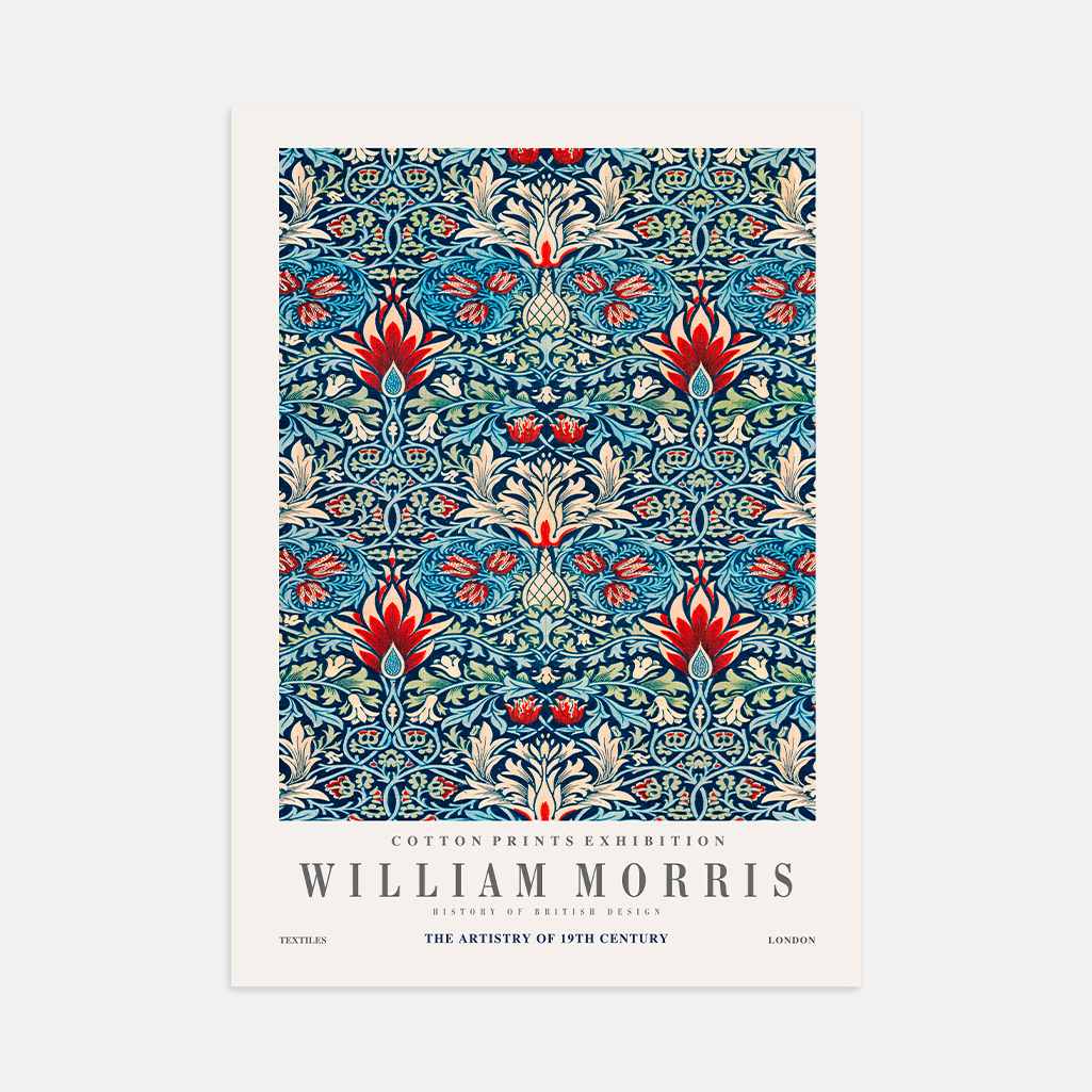 William Morris Blue Garden Poster