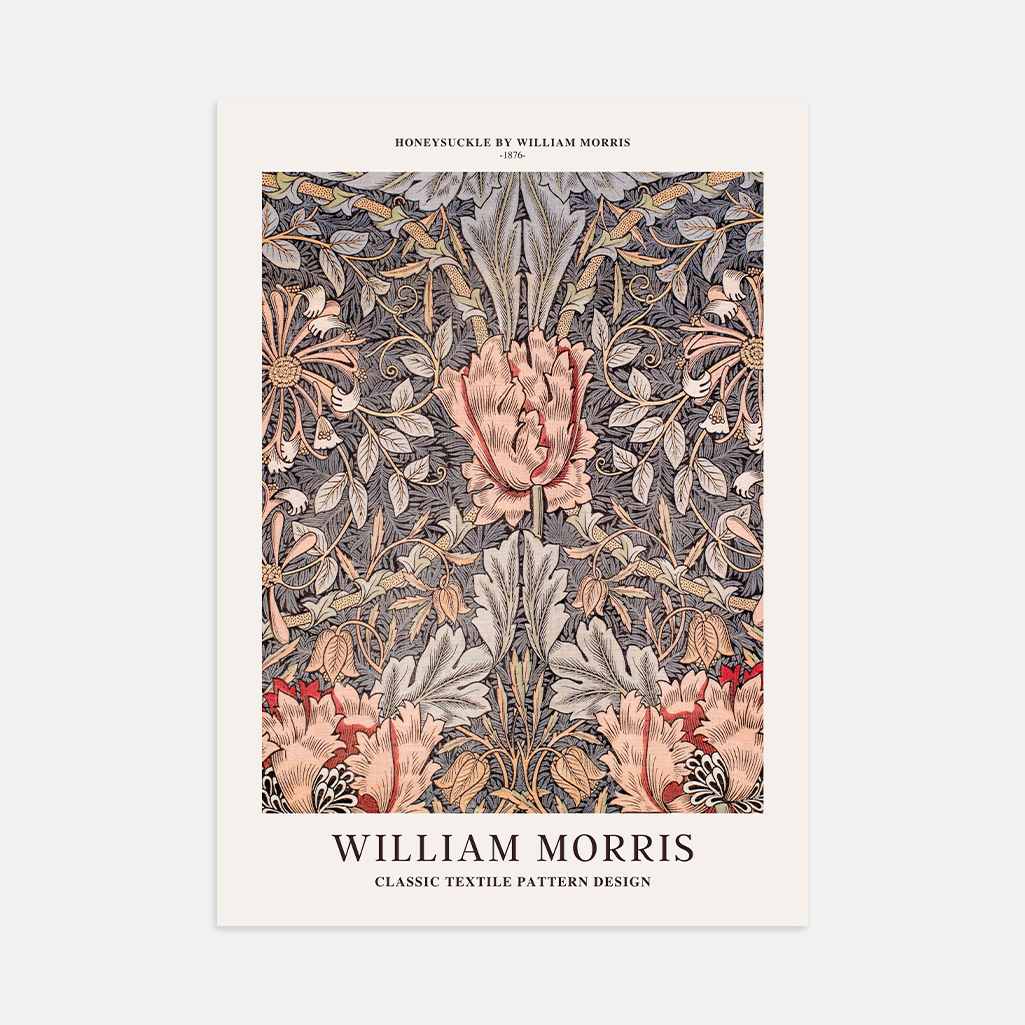 William Morris Honeysuckle Floral Poster