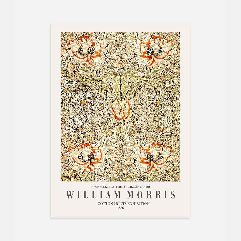 William Morris Honeysuckle Botanical Poster
