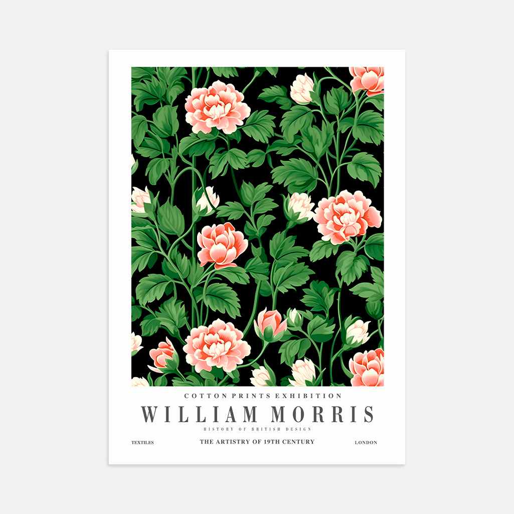 William Morris Pink Floral Poster